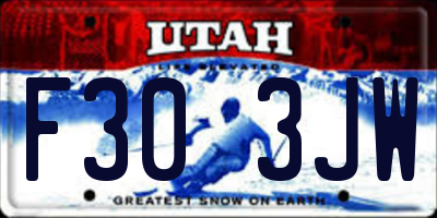 UT license plate F303JW