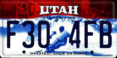 UT license plate F304FB