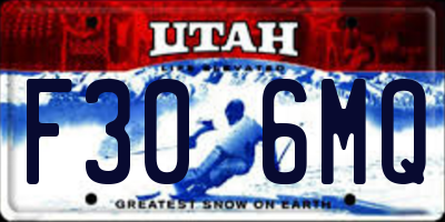 UT license plate F306MQ