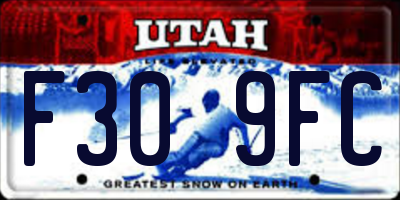 UT license plate F309FC