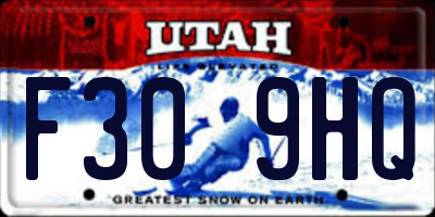 UT license plate F309HQ