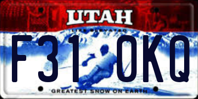 UT license plate F310KQ