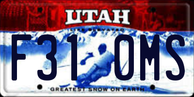 UT license plate F310MS