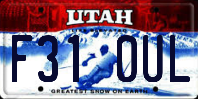 UT license plate F310UL