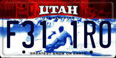 UT license plate F311RO