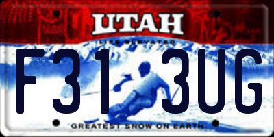 UT license plate F313UG