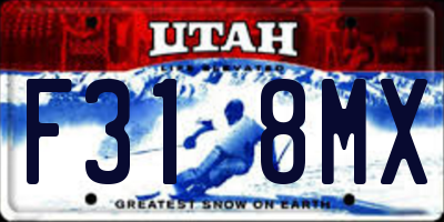 UT license plate F318MX