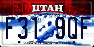 UT license plate F319QF