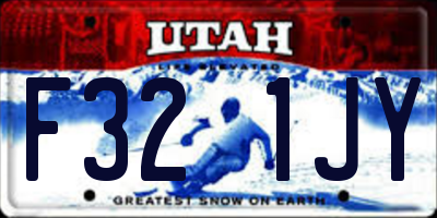 UT license plate F321JY