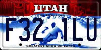 UT license plate F321LU
