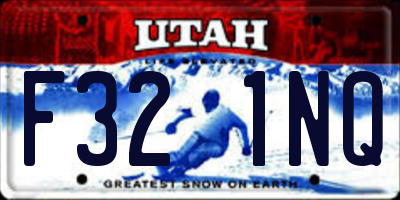 UT license plate F321NQ