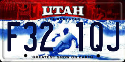 UT license plate F321QJ