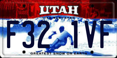 UT license plate F321VF