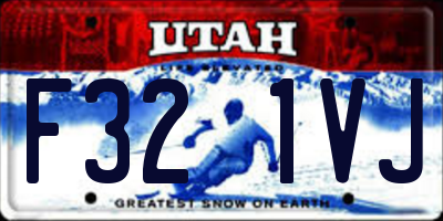 UT license plate F321VJ
