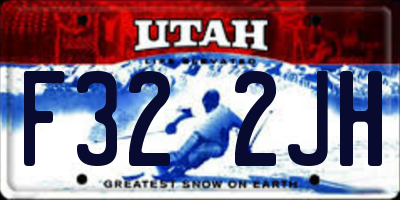 UT license plate F322JH