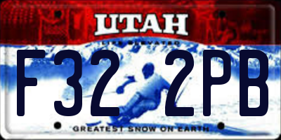 UT license plate F322PB