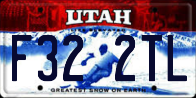 UT license plate F322TL