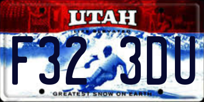 UT license plate F323DU