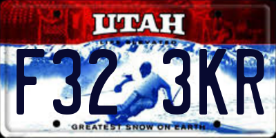 UT license plate F323KR