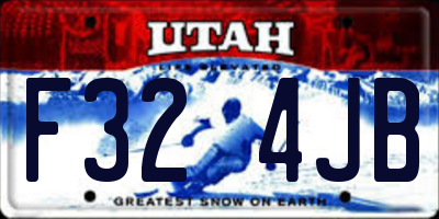 UT license plate F324JB