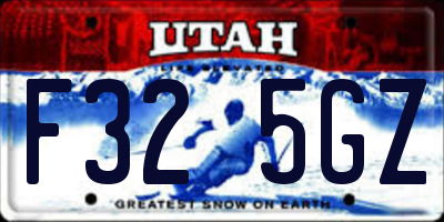 UT license plate F325GZ