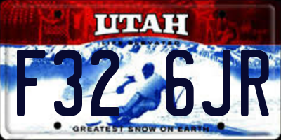 UT license plate F326JR