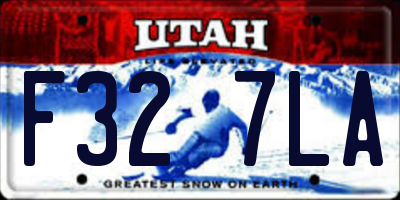 UT license plate F327LA