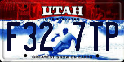 UT license plate F327TP