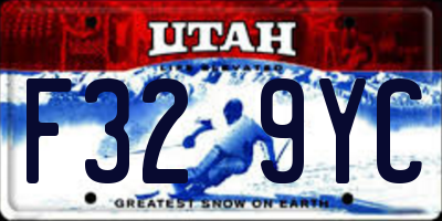 UT license plate F329YC