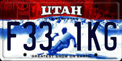 UT license plate F331KG