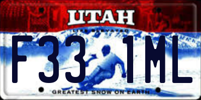 UT license plate F331ML