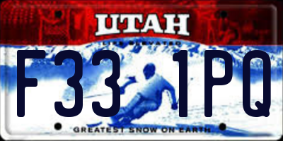UT license plate F331PQ