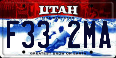 UT license plate F332MA