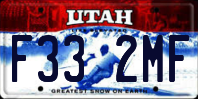 UT license plate F332MF