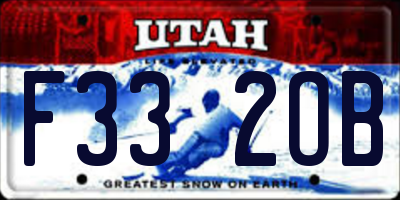 UT license plate F332OB