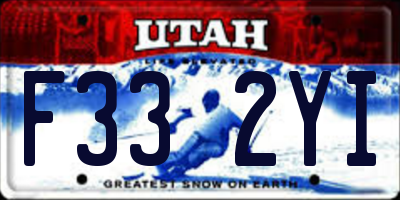 UT license plate F332YI