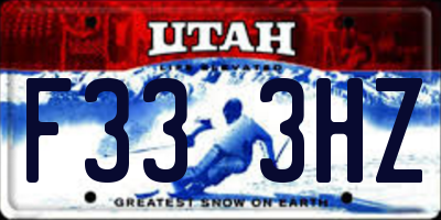 UT license plate F333HZ