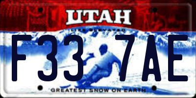 UT license plate F337AE