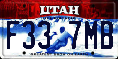 UT license plate F337MB