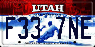 UT license plate F337NE