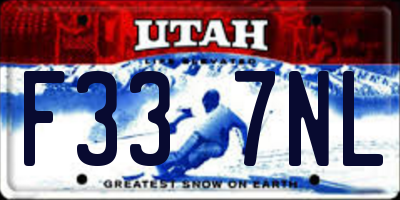 UT license plate F337NL