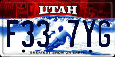 UT license plate F337YG