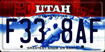 UT license plate F338AF