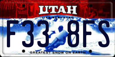 UT license plate F338FS