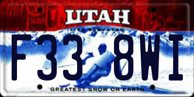 UT license plate F338WI