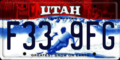 UT license plate F339FG