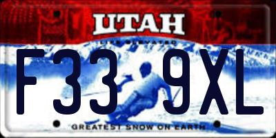 UT license plate F339XL