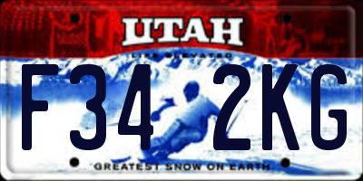 UT license plate F342KG