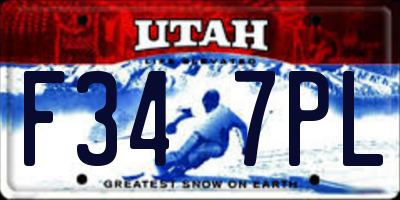 UT license plate F347PL