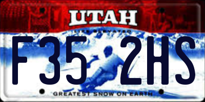 UT license plate F352HS